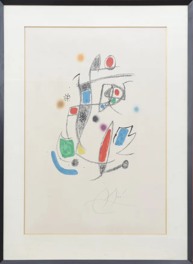 JOAN MIRÓ. LITO, från Maravillas con varaciones acrosticas. HC, signerad.