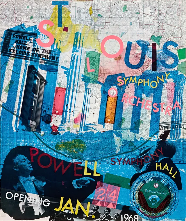 ROBERT RAUSCHENBERG (USA, 1925-2008). Affisch, för St. Louis Symphony Orchestra, 1968, offsettryck.