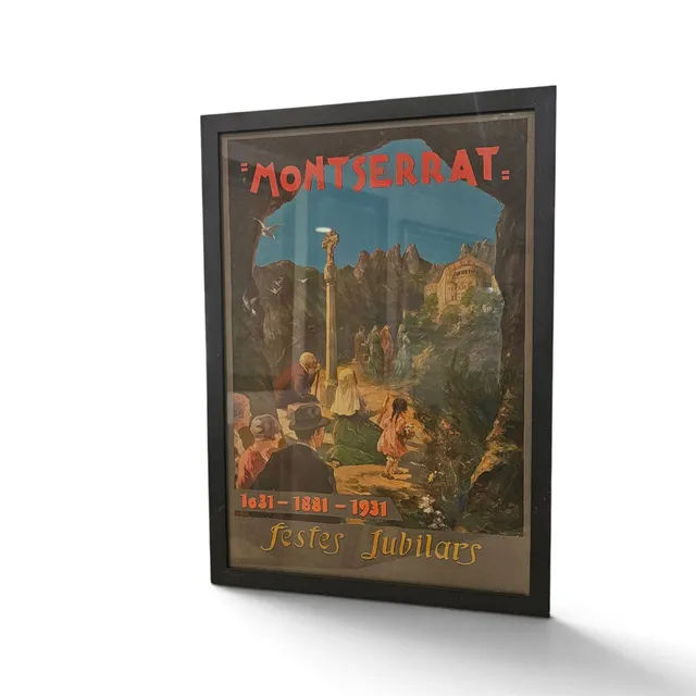 AUTOR DESCONOCIDO. Montserrat, Cartel litográfico sobre papel. Año 1931.