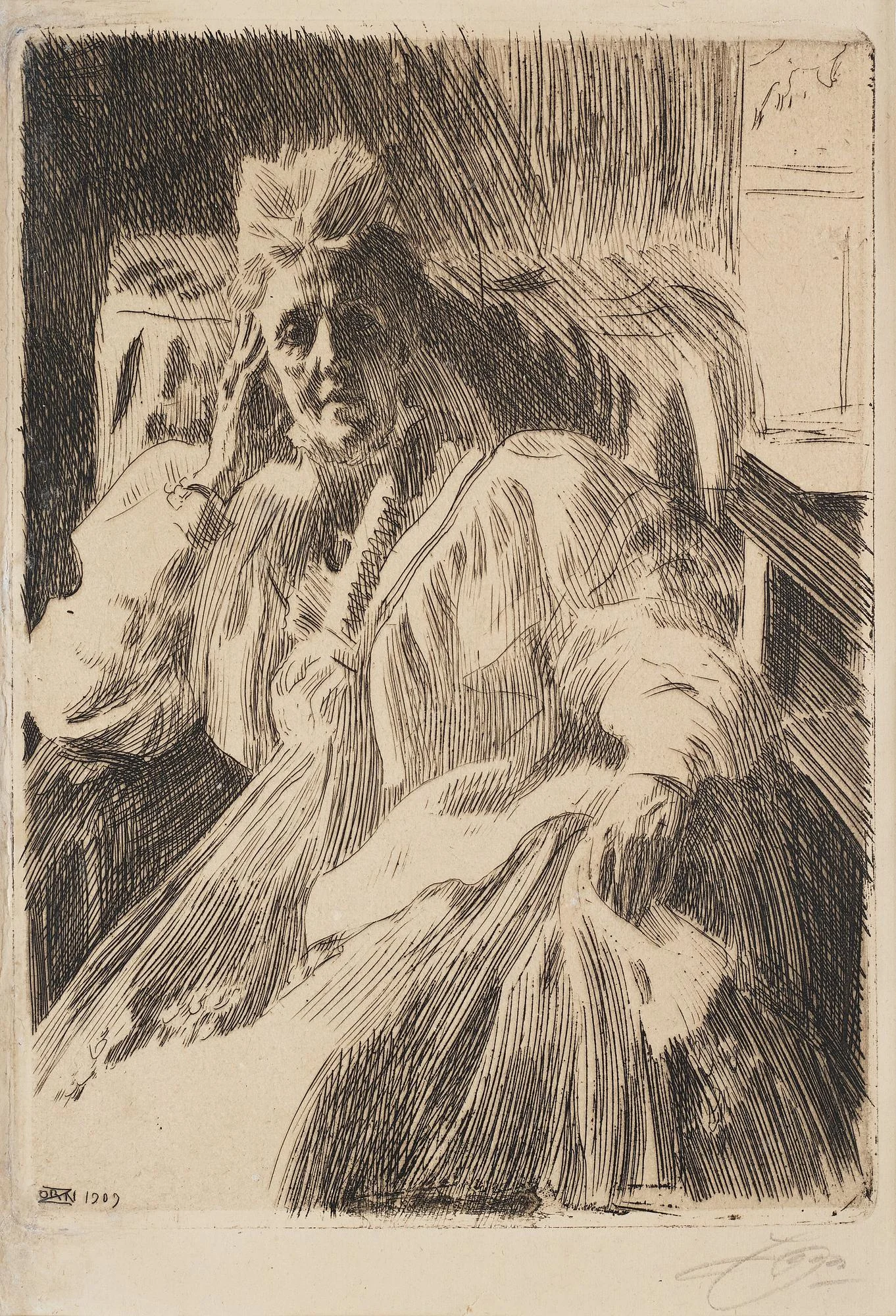 Anders Zorn, "Änkedrottning Sophia". — Bukowskis