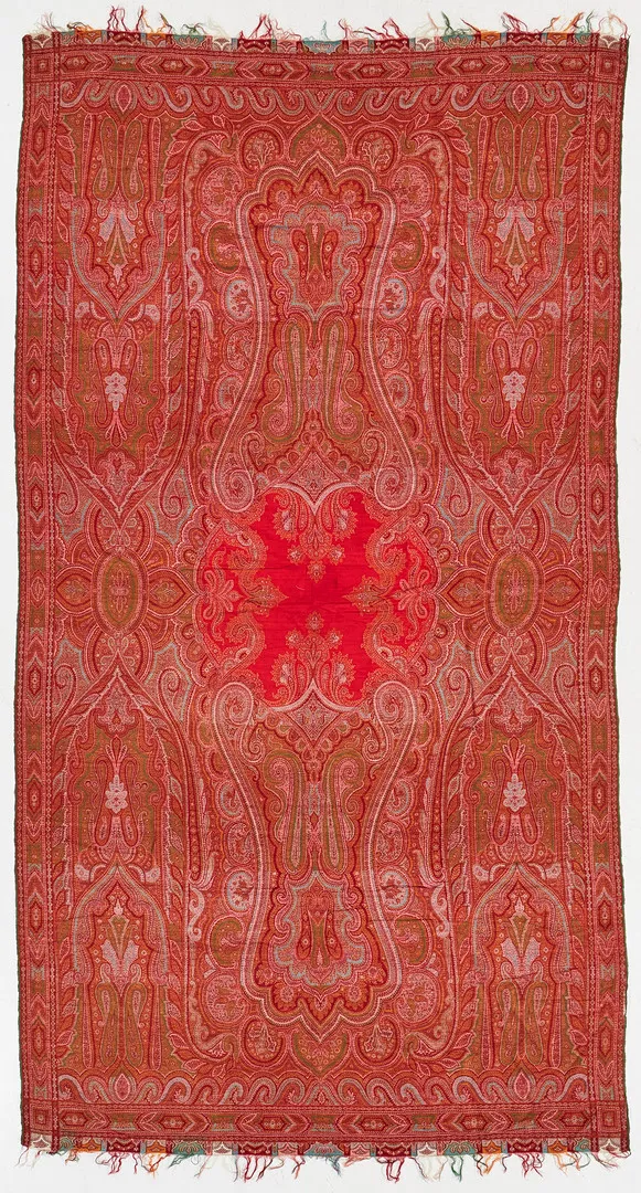SJAL, kashmir, europeisk tillverkning, sannolikt paisley, 1870-tal.