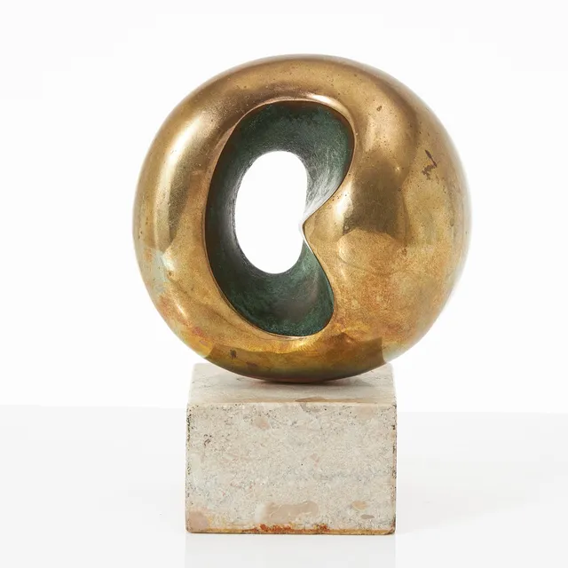EVA ACKING. Skulptur, patinerad brons.