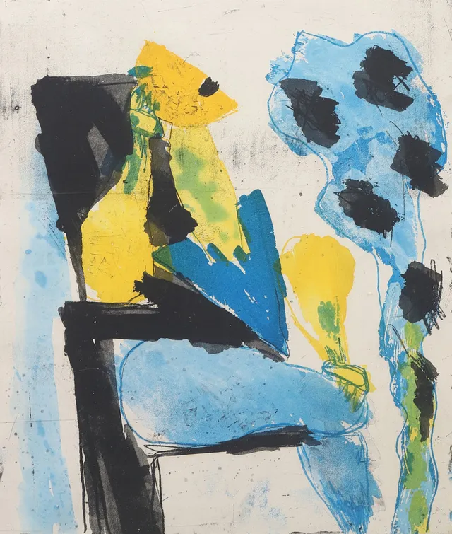 ANNIKA SVENBRO (F. 1946- ). Figurkomposition, litografi 113/250, signerad och daterad -86.