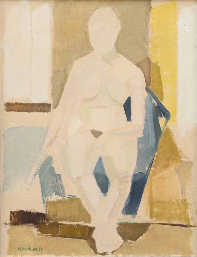 ARTHUR NILSSON (FÖDD 1923). Figurstudie, olja på duk, signerad, daterad.