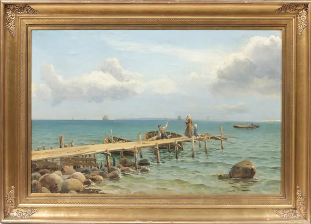 Holger Lübbers. Coastal section with a jetty