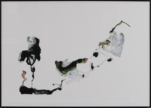 JAN MANKER. Komposition, färgetsning, signerad och daterad 2003.