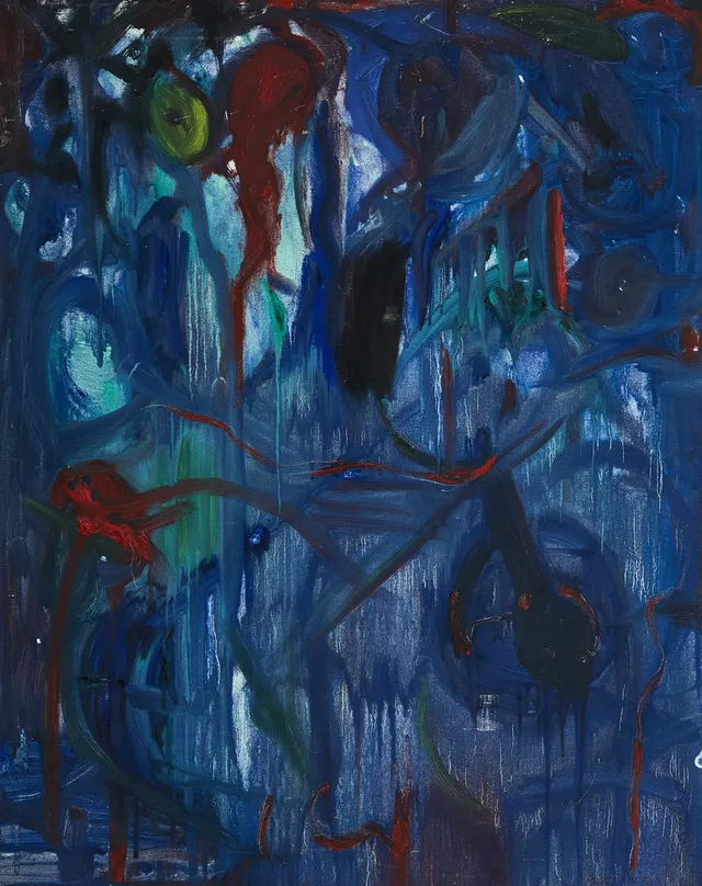 HERBERT GENTRY (USA/Sverige, 1919-2003): Komposition, signerad och daterad -64, olja på duk.