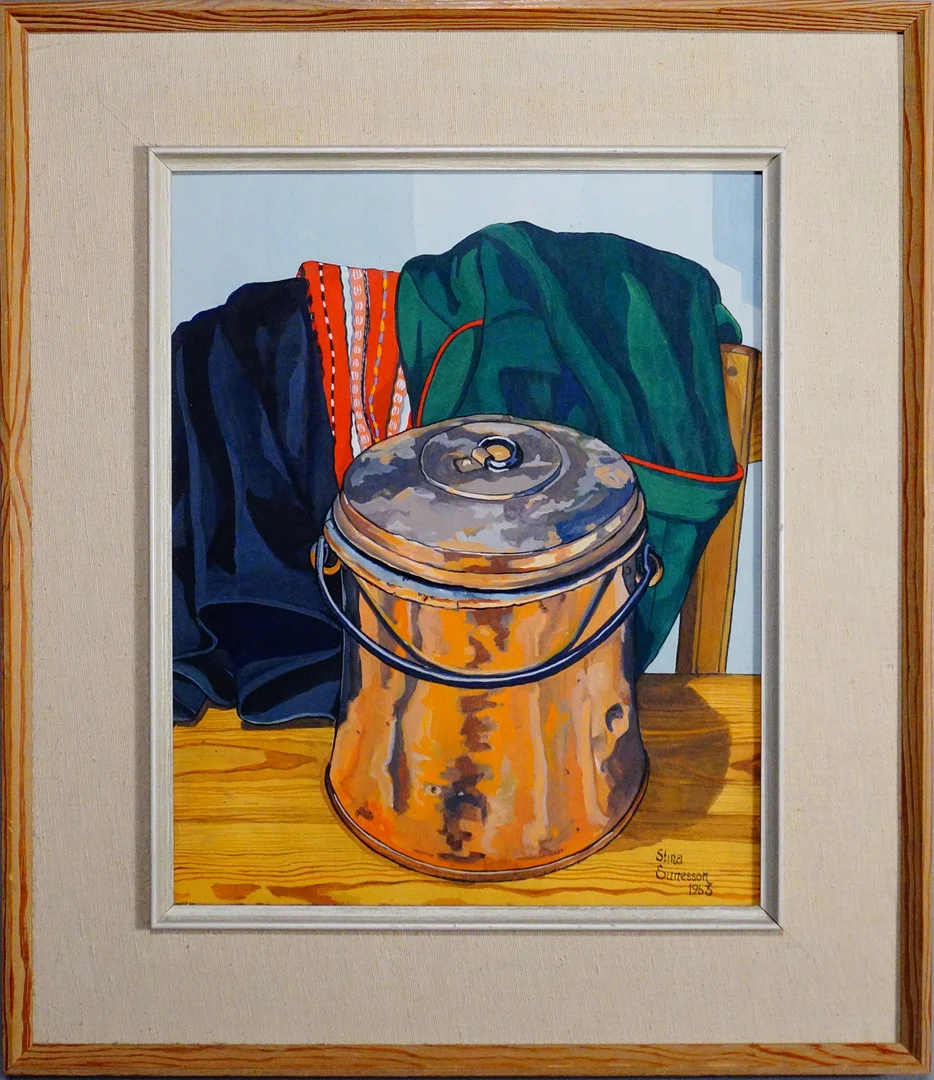 STINA SUNESSON. gouach, signerad 1963. — Paintings — Lysekils Auktionsbyrå