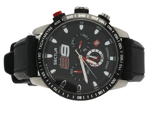Sector, herrur, 45mm, quartz, Jorge Lorenzo special edition, stål med gummiarmband, nr: 3273975003-41857