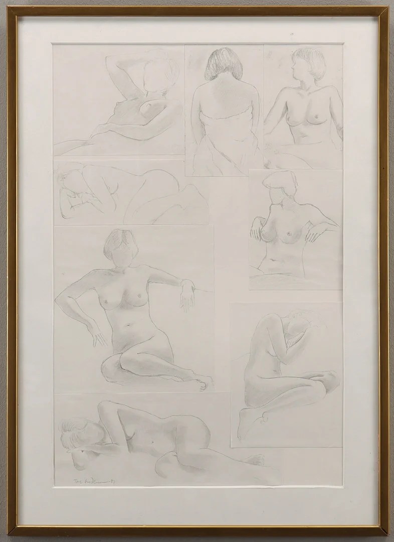 TORE ANDERSSON. Modellstudier. — Drawings — Karlstad Hammarö Auktionsverk