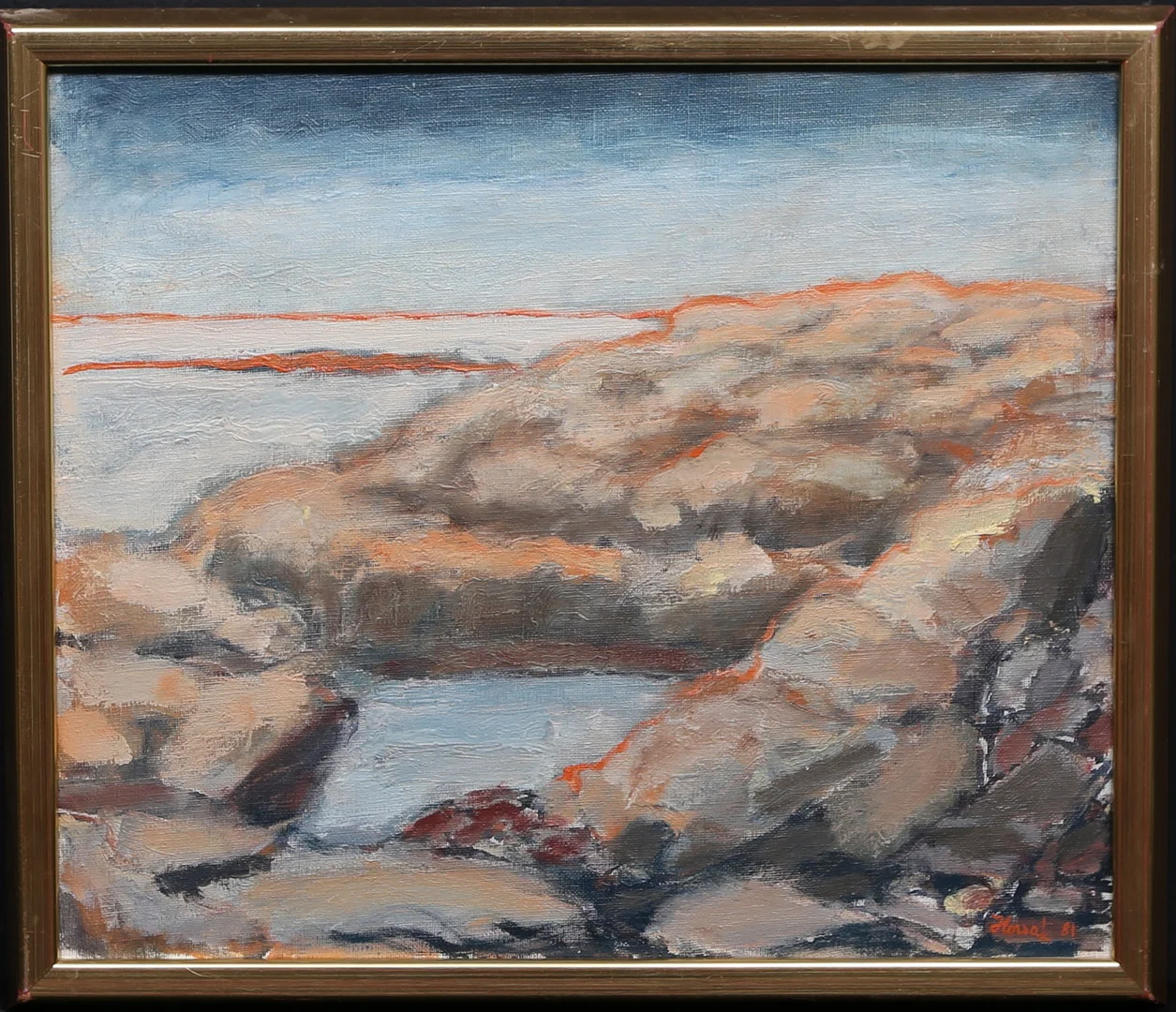 ALLAN HORSAK. Från Hållö. Olja på duk. signerad och daterad 81. — Paintings — Gomér & Andersson Linköping