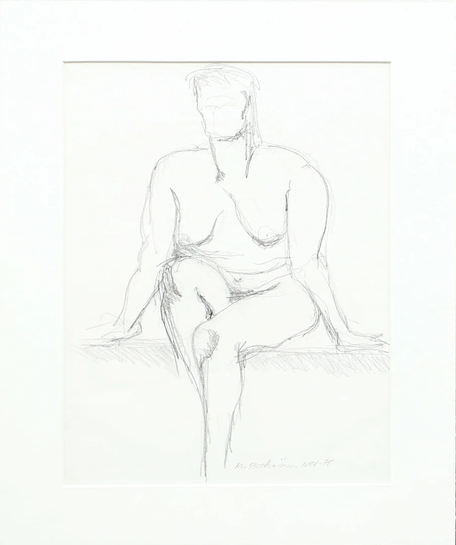 MONICA BACKSTRÖM. Modell, blyerts, signerad och daterad nov -78. — Drawings — Garpenhus Auktioner
