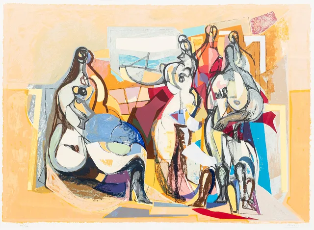 ARP KOVACS (1948-2023). Figurkomposition, färglitografi, signerad, numrerad 108/320.
