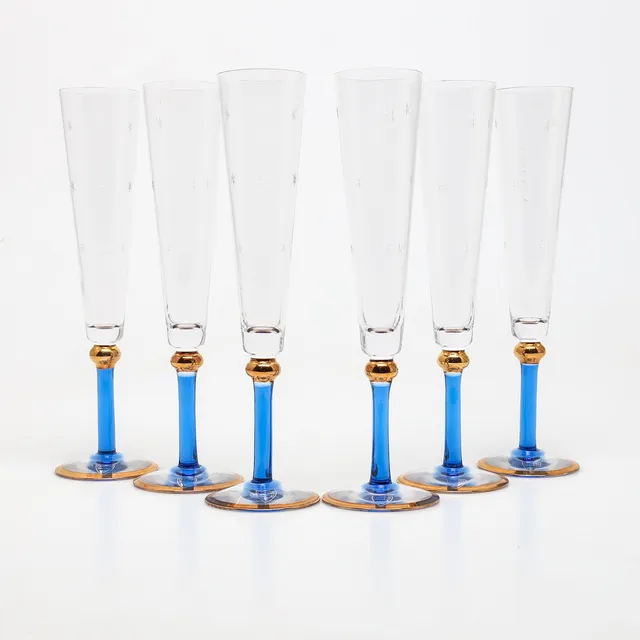 ERIKA LAGERBIELKE. Champagneglas, 6 stycken, "Imperial", Orrefors.