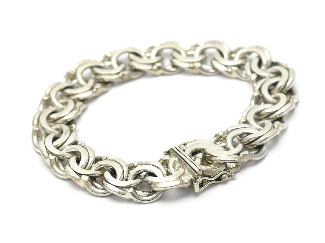 ARMBAND, silver, bismark, längd 20 cm, vikt 51,9 g. — Smycken/Armband — Kaplans
