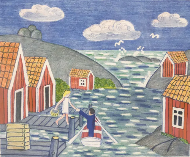 MATS PAULSON. LITOGRAFI, "SKÄRGÅRDSVIND".