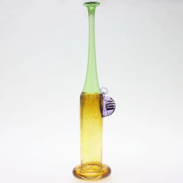 BERTIL VALLIEN. Vas, "Windpipe", konstglas, signerad, Åfors Glasbruk.