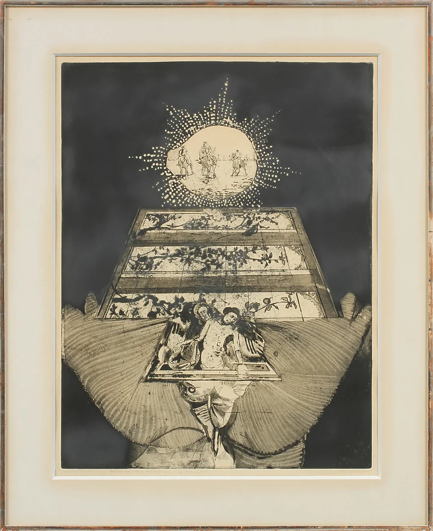 ENDRE NEMES. "Race and resurection", litografi, signerad och daterad 1968. — Engravings & Prints — Göteborgs Auktionsverk
