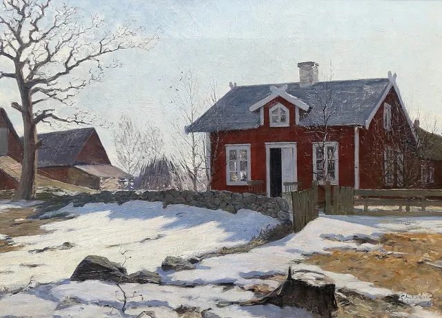 GUSTAF ANKARCRONA. olja på duk, signerad och troligen daterad -91 (1891).