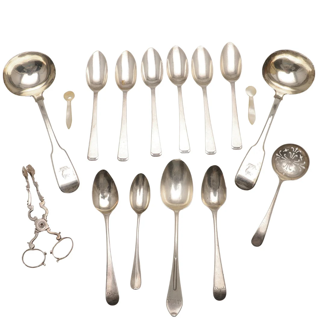 MIXED SILVER FLATWARE. — Silver — Lawrences Auctioneers