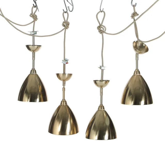 Robert Dudley Best for Gubi. Four pendants model bl9S, brass (4)