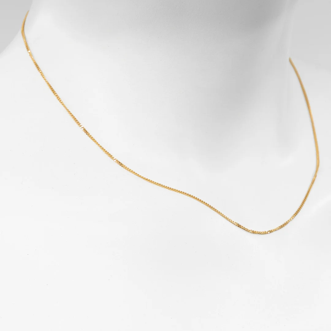 18K GULDKEDJA (42cm) ITALIEN. — Jewellery — Auktionskammaren Sydost Kalmar