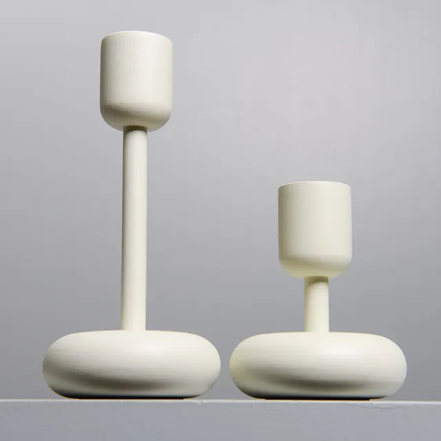 MATTI KLENELL. Ljusstakar, 2 st, "Nappula", Iittala, Finland.