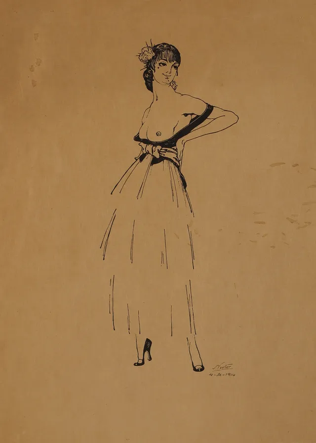 NÉSTOR FERNÁNDEZ DE LA TORRE (1887-1938). Una joven.