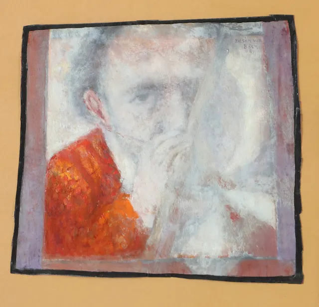 ZOLTAN VON BOER. Porträtt, olja på papp, signerad 61.