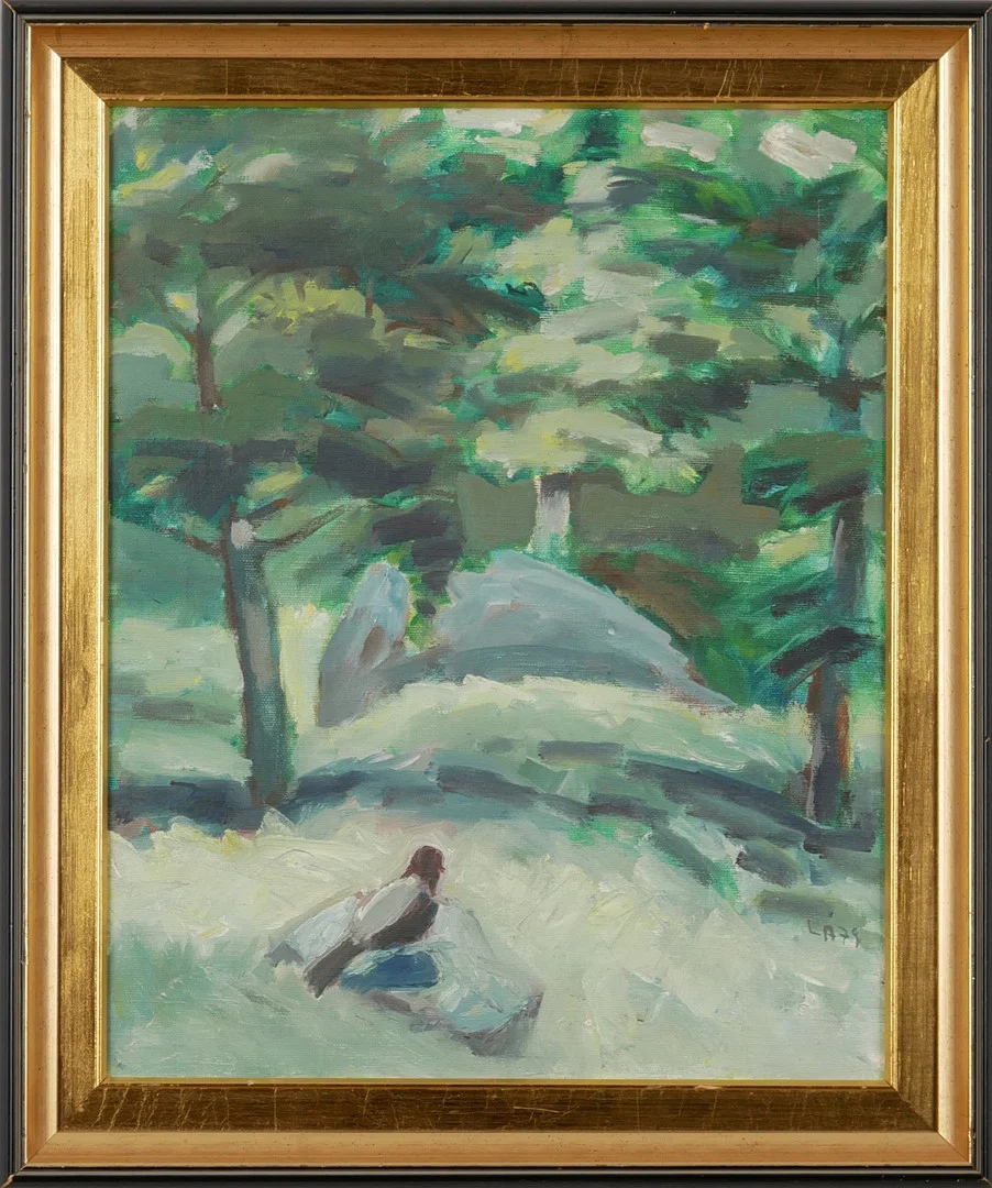 LEIF AHNLUND. Olja på duk, signerad LA79. — Paintings — Auktionsfirma Kenneth Svensson i Kalmar