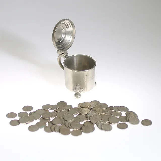 PARTI SILVERMYNT, 1942-1967, vikt 604 g.