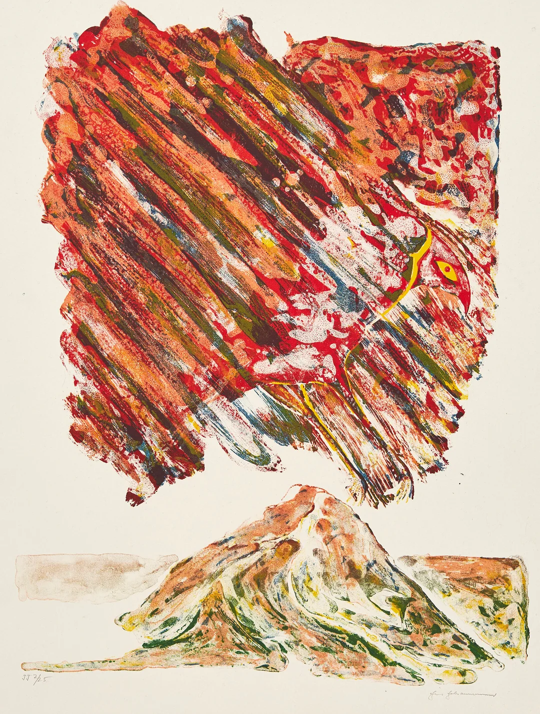 Johannessen, Jens — "Der han pisker tindens sider med sin brede vingefjær" 1986 — Kunst/Grafikk — Blomqvist
