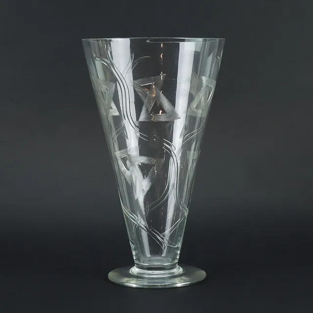 GERDA STRÖMBERG. Praktvas, glas, modell "3314", Eda Glasbruk, 1930.