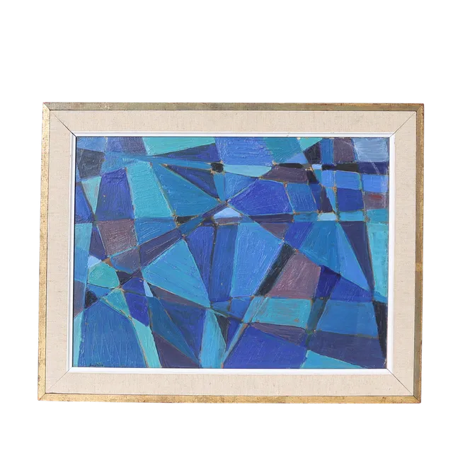 BENGT ANDRÉN. Abstrakt komposition, olja på pappannå, signerad, 1950-tal.