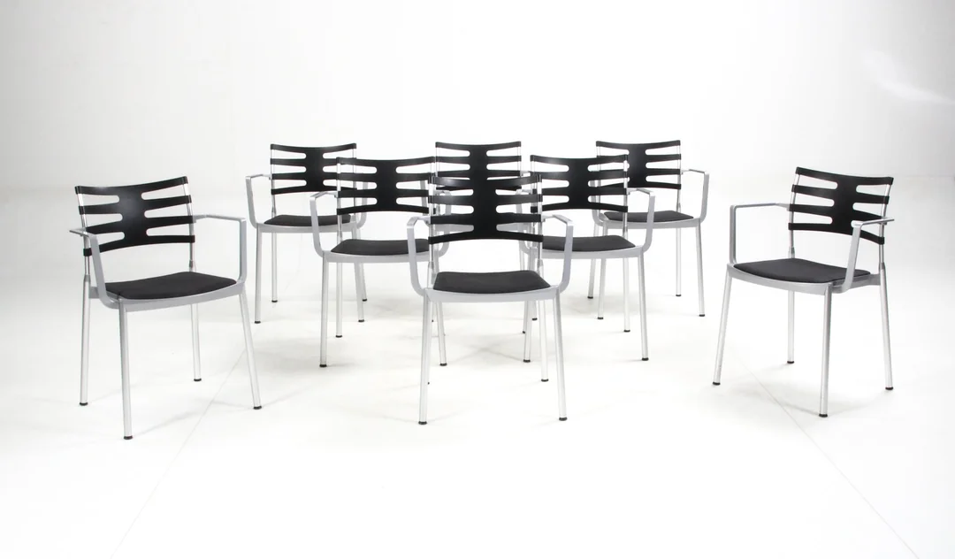 Kasper Salto. Eight armchairs, model 'Ice' KS212. (8) — Furniture/Chairs — Lauritz