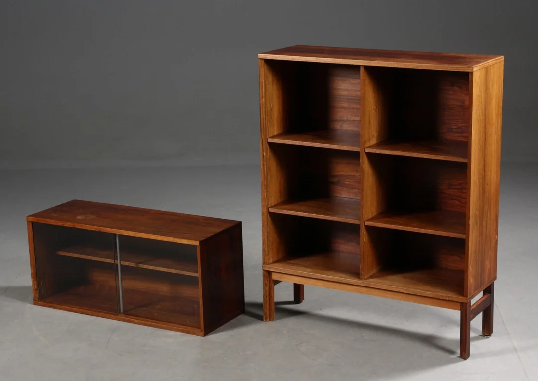 Svend Ellekær. Reol med vitrineoverdel, palisander (2) — Furniture/Cabinets, chests of drawers — Lauritz