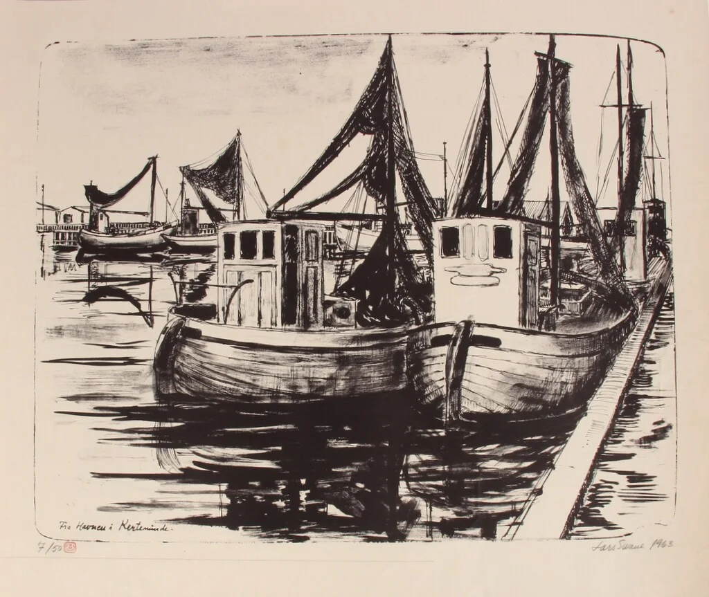 Lars Swane. Par Litografier, 1963 og 1965 (2) — Paintings and sculptures/Prints and photography — Lauritz
