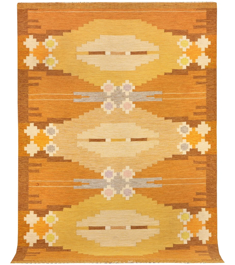 INGEGERD SILOW. Matta, röllakan, 293x192 cm. — European Carpets & Textiles — Formstad Auktioner