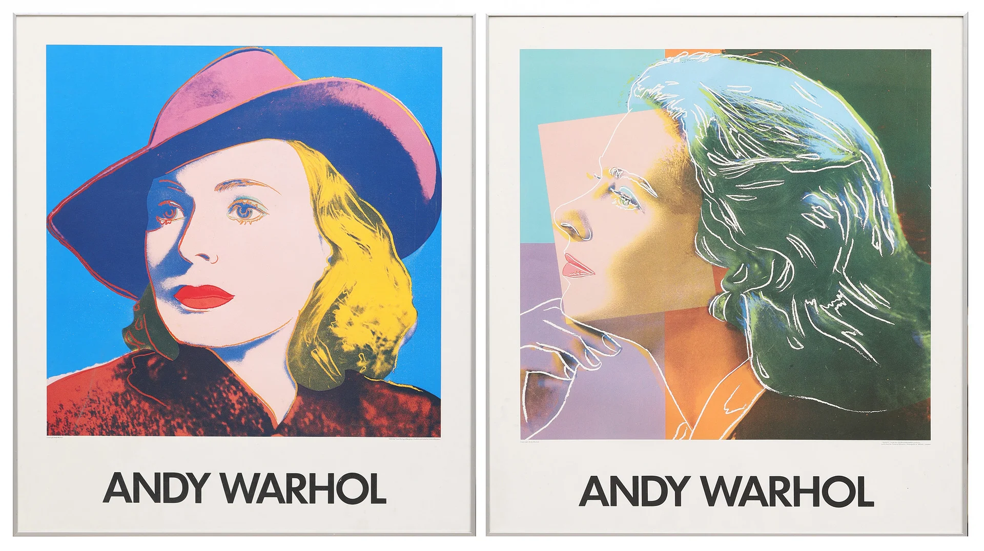 ANDY WARHOL. EFTER. Utställningsaffischer, 2 st, Galerie Börjeson, Malmö. — Engravings & Prints — Crafoord Auktioner Malmö