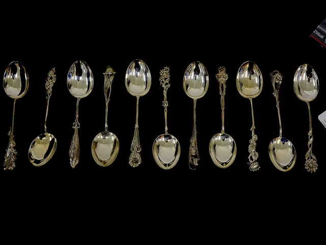 Dessertskedar 11st olika modeller Silver ca:15cm 925 254,9g