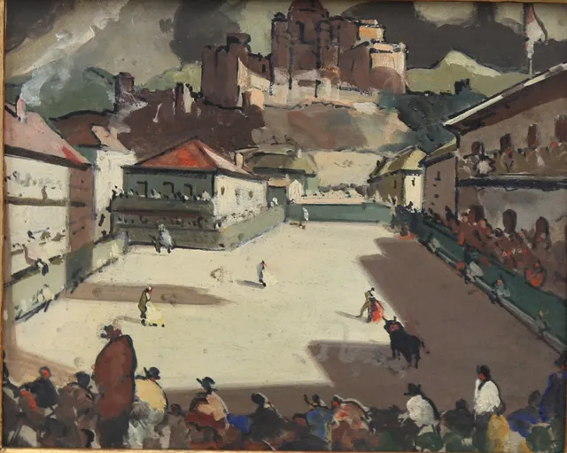 RAFAEL DURANCAMPS. "Capea" (Spanish bullfighting).