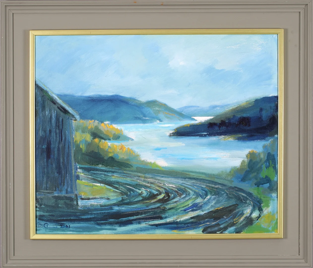 EINAR WENNBERG. "Höst, Nordingrå", olja på duk, signerad och daterad 2001. — Paintings — Stadsauktion Sundsvall