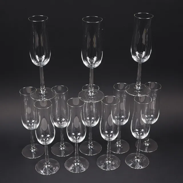 CHAMPAGNEGLAS, 12 st, 1900-/2000-tal.