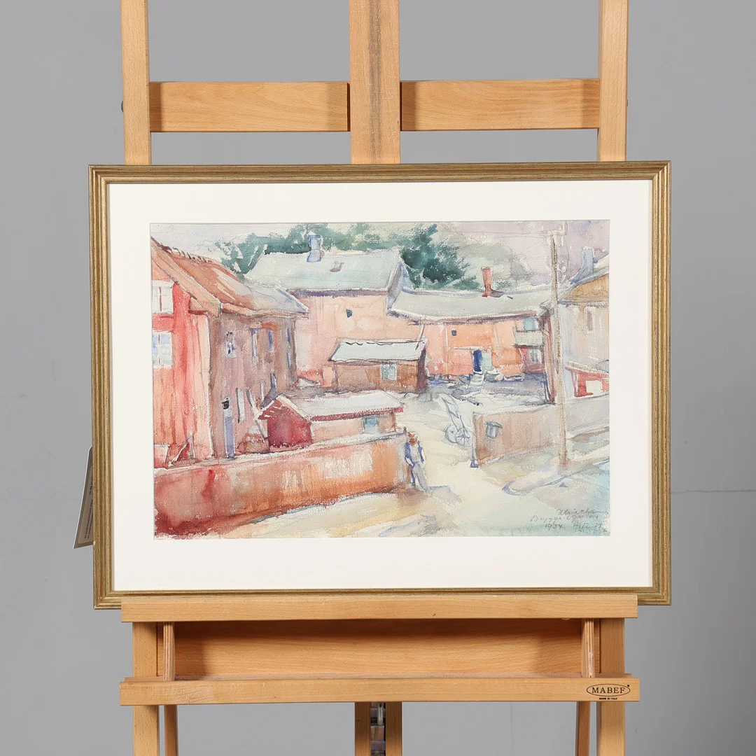 HANS STRIDH. AKVARELL, signerad samt daterad 1934. — Paintings — Borås Auktionshall