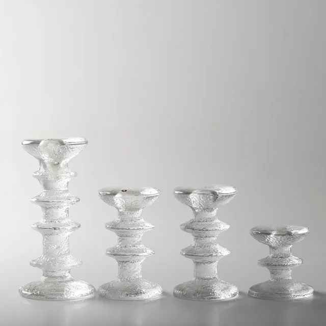 TIMO SARPANEVA. Ljusstakar, 4 stycken, "Festivo", glas, Iittala, Finland.