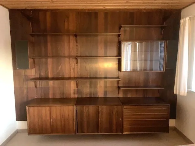 Poul Cadovius. System Royal. Parts for a wall-mounted shelving system, rosewood