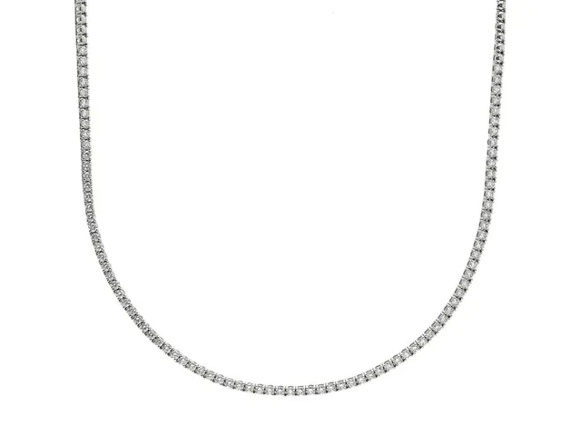 RIVIÉRECOLLIER, 18K vitguld, 87 briljantslipade diamanter ca 2,95 ctv, ca TW-W/VS, längd 42 cm, vikt 16,4 g.