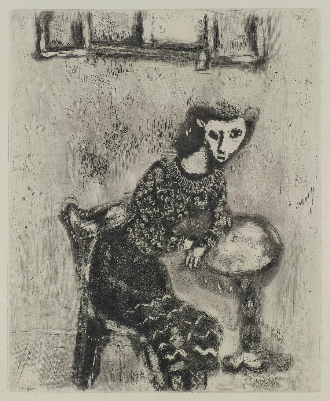 Chagall, Marc — "La Chatte métamorphosée en Femme" — Kunst/Grafikk — Blomqvist