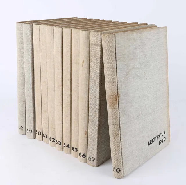 Eleven volumes of the specialist book 'Architecture', complete 1960-1970 (11)