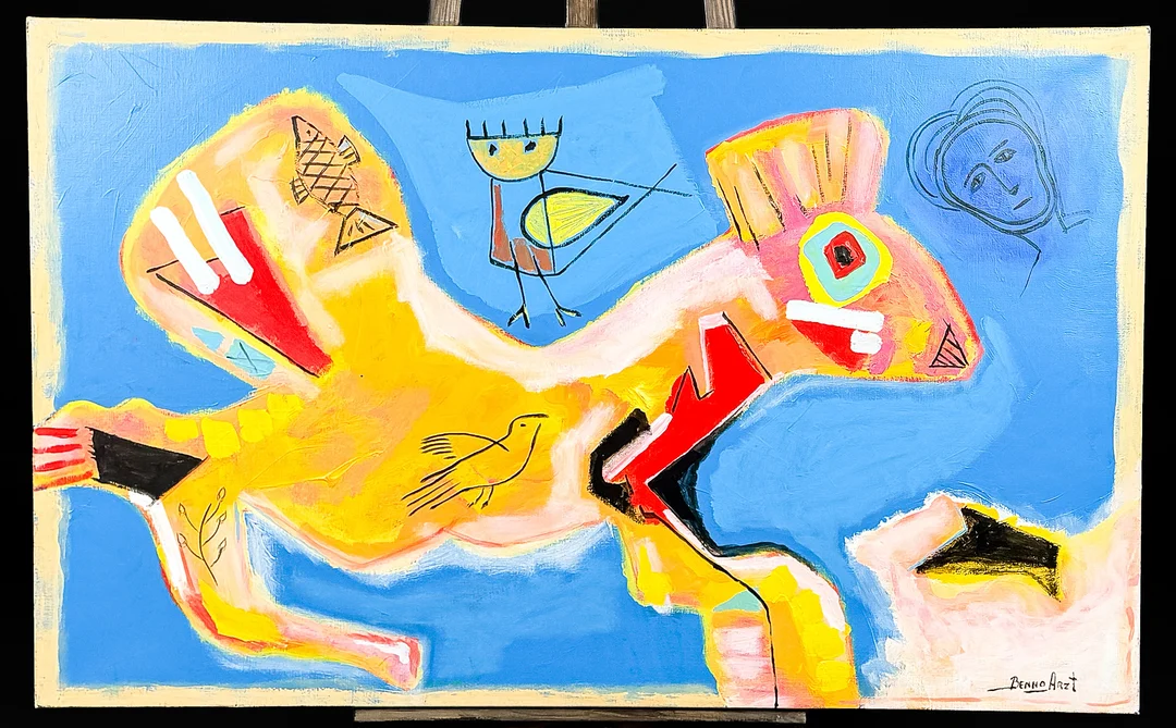 BENNO ARZT. AKRYL PÅ DUK, ”In the future”, Signerad och daterad 2003. — Paintings — Auktionshuset STO Bohuslän